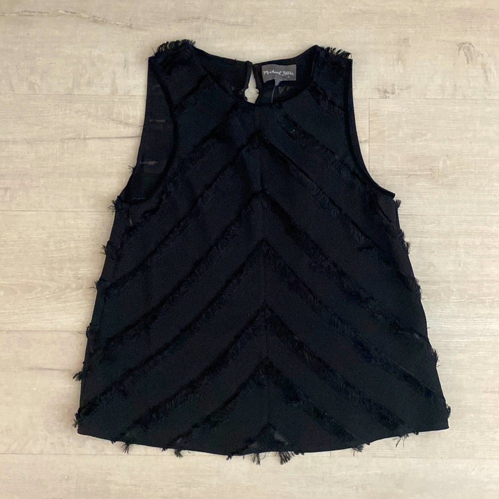 Black fringe blouse 🖤